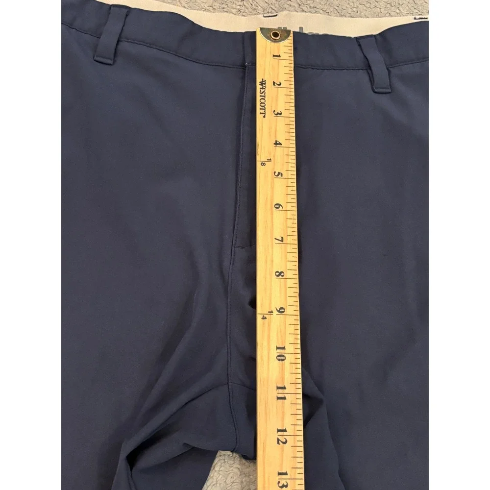 Adidas Golf Shorts Mens 32 Navy Blue Performance Stretch Flat Front 10in Inseam